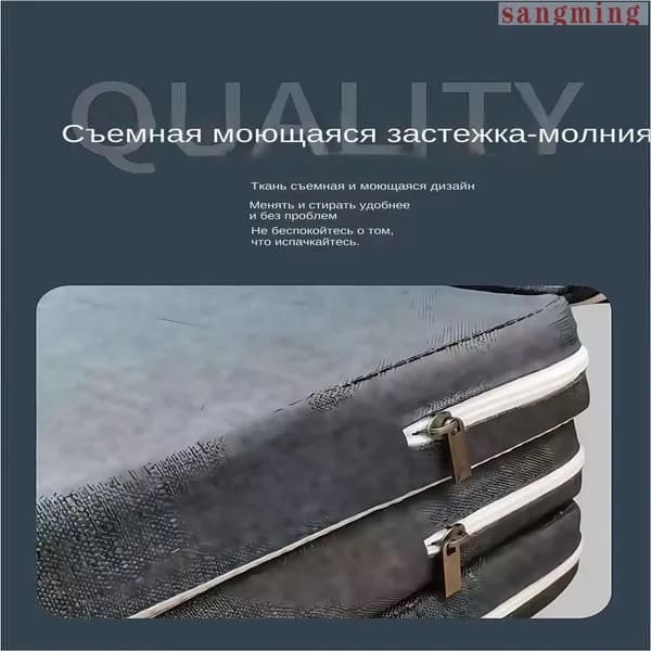 Бескаркасный диван Матрас, Лён, Размер L,темно-коричневый