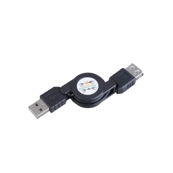 Удлинитель USB 2.0 (папа-мама) с выдвижным кабелем