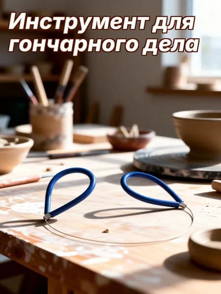 Проволока для резки глины с удобной резиновой ручкой, инструмент для керамических работ