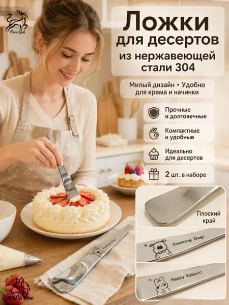 Ложка для мороженого, 19.5 см, 2 предм.