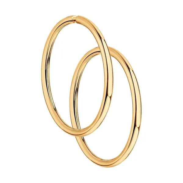 SOKOLOV, Серьги из золоченого серебра, 93140065, конго, 925 проба, кольца