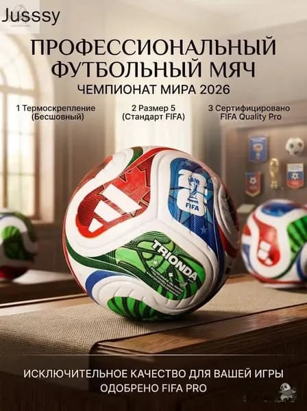 Мяч футбольный, 5 размер, разноцветный