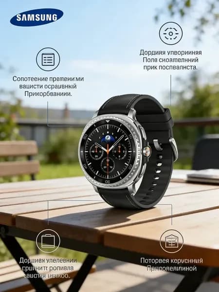 Galaxy Watch 8 Черный Флагманские умные часы