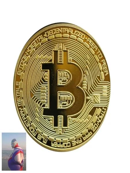 Эксклюзивный сувенирный биткоин, 3 мм толщиной