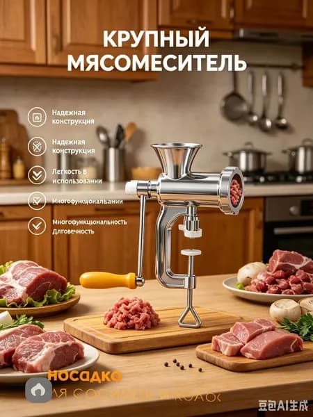 ACDANC Ручная мясорубка из нержавеющей стали с креплением на стол, многофункциональная, для колбас и овощей