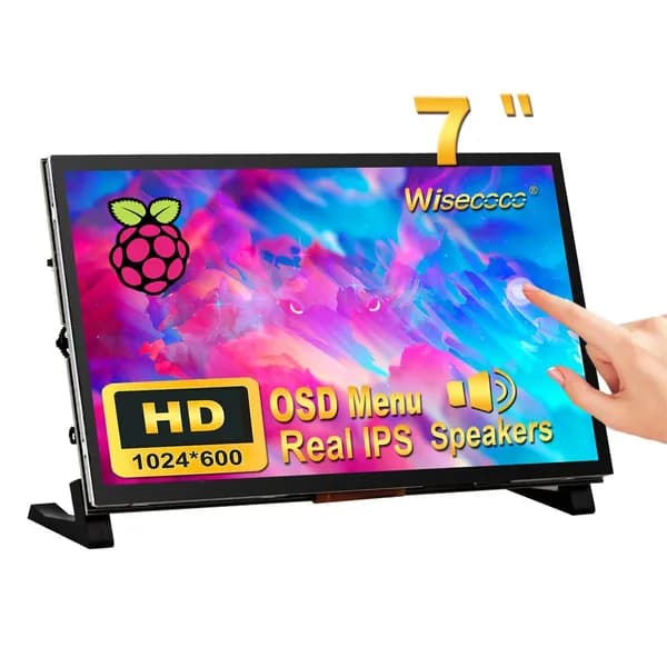 Wisecoco 7" Монитор (7 pro), IPS, 1024x600, 60 Гц, черный матовый