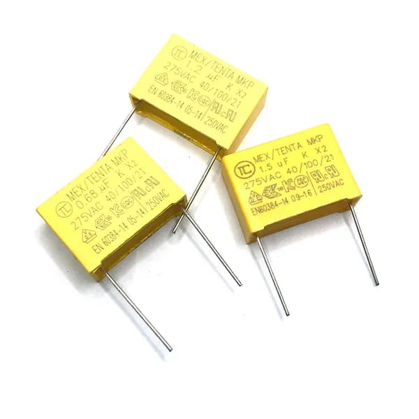 Конденсатор пленочный полипропиленовый 275 Вольт, 224K, шаг выводов 15 мм, 10 штук