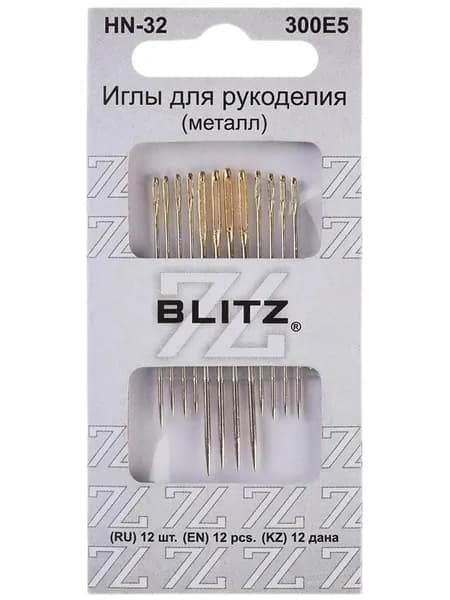 Иглы для шитья и рукоделия BLITZ HN-32 300E5, 12 игл