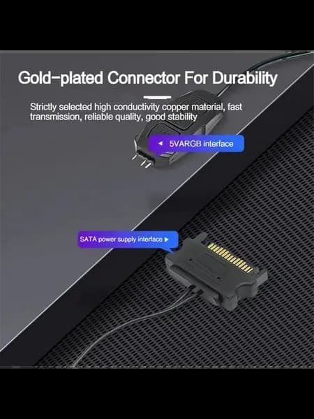 Контроллер ARGB 5V 3-pin на SATA разъем питания RGB черный