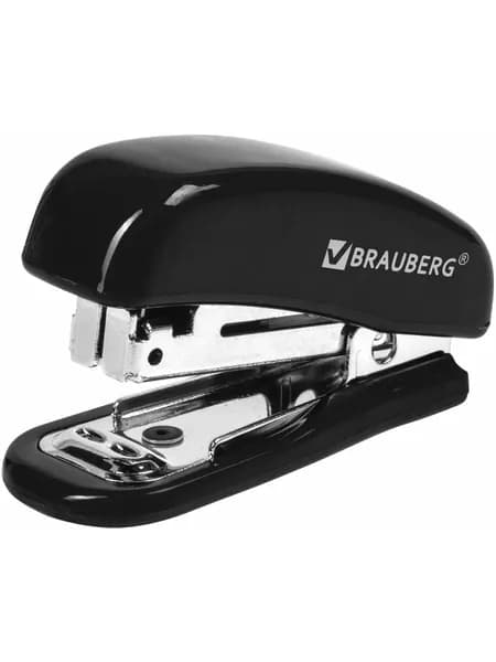 Степлер №10 МИНИ Brauberg Classic, до 12 листов, с антистеплером, черный