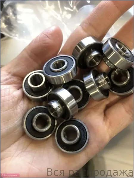 Подшипники 608 RS скоростные ABEC-11 (набор 2 шт) с выступающей втулкой на электросамокат, коляску, беговел, скейтборд