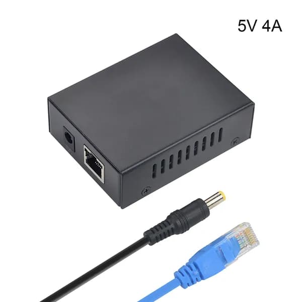 POE Splitter 1000 Мбит / с RJ45 DC48W до 12V4A 5V4A 1500V Высоковольтная изоляция