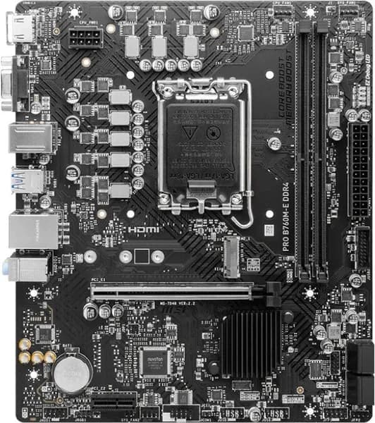 Материнская плата MSI PRO B760M-E DDR4 (LGA 1700, mATX)