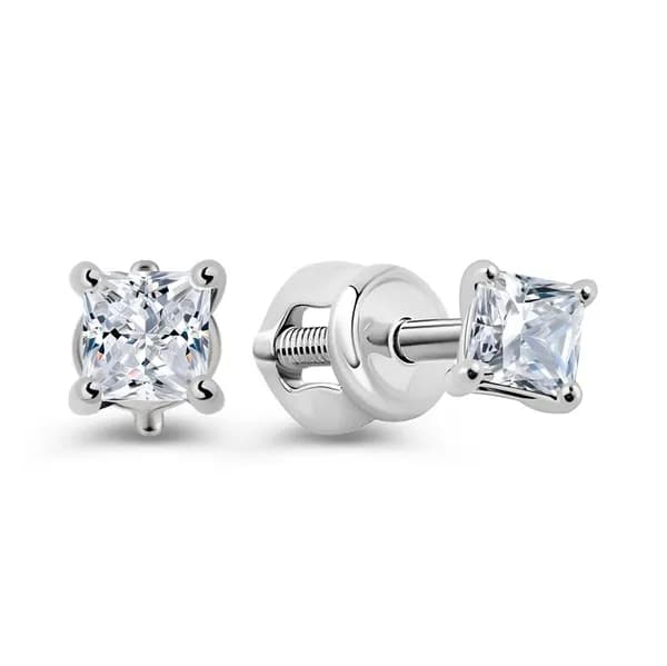 Серьги женские с фианитами серебро 925 пробы 585GOLD