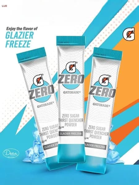 Изотонический стик Gatorade Third Quashed Powder Stick 10 упаковок с нулевым вкусом черники