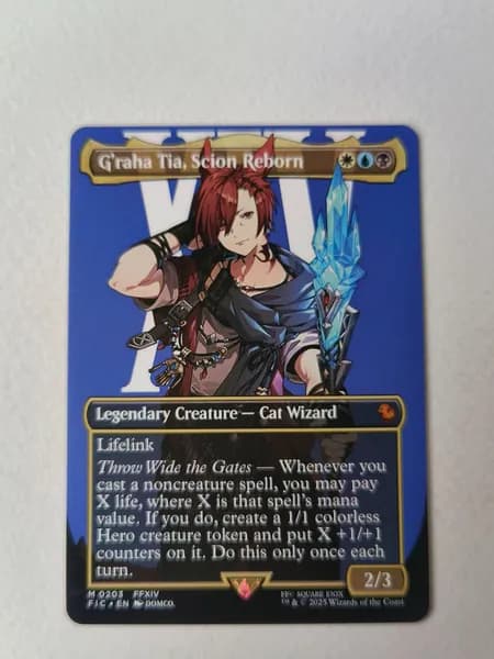 Портативные карты MTG Высококачественные карты Final Fantasy без фольги Г'раха Тиа, Скион Возрожденный 203