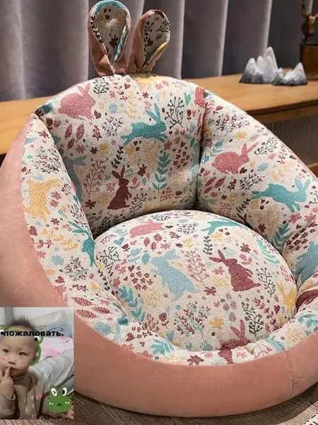 Прямой диван 55х50х50 см,лиловый