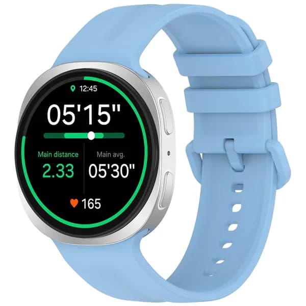 Силиконовый ремешок для Samsung Galaxy Watch9 и Watch8 44 мм светло-голубой