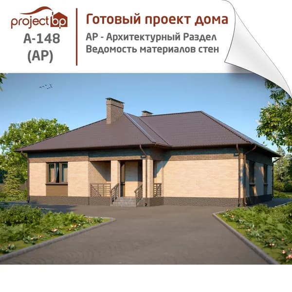 Проект просторного одноэтажного дома
