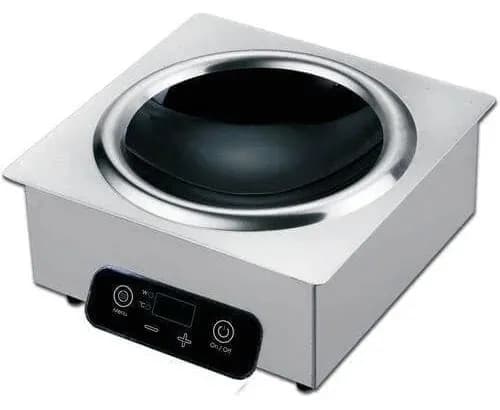 Плита профессиональная индукционная встраиваемая Hurakan HKN-ICB35W WOK, 1 конфорка вок, 10 уровней мощности, 0.5-3.5 кВт 220В