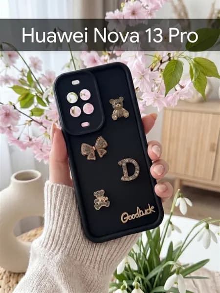 Чехол на Huawei Nova 13 Pro Мишка Стразы