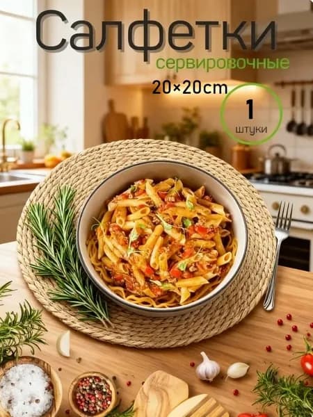 Салфетка сервировочная Нетканое волокно 20x20см, 1шт.