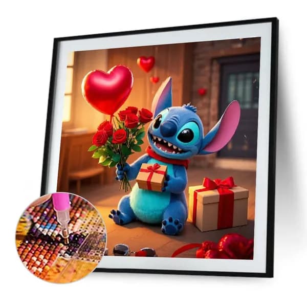 Диамантная картина Стич Disney, 40 40 см, DIY, смола