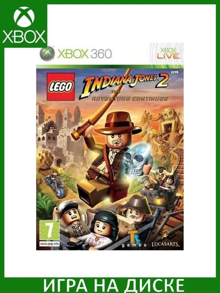 Игра LEGO Indiana Jones 2: The Adventure Continues (Приключение продолжается) Xbox 360, Xbox One Диск Английская версия