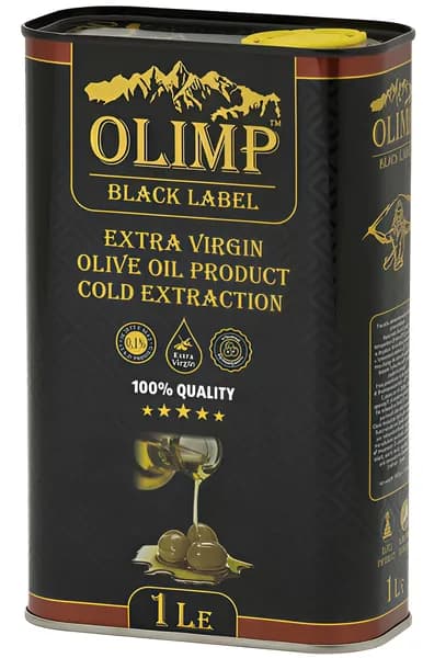Оливковое масло Olimp BLACK LABEL Extra Virgin 1л, Греция