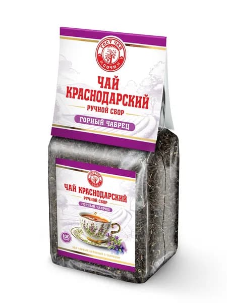 Краснодарский чай Ручной сбор 100г черный Горный Чабрец