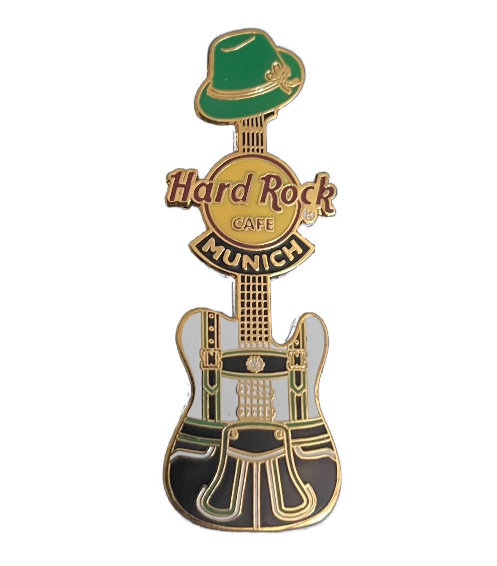 Значок Hard Rock Cafe Munich Lederhosen and Hat Guitar