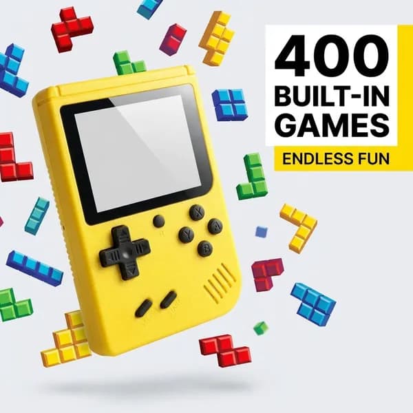 SUP Портативная игровая консоль 400 Классические игры 8 bit Ретро игровые приставки желтый