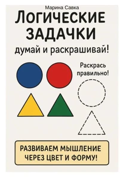 Логические задачки. Думай и раскрашивай! | Савка Марина | Электронная книга