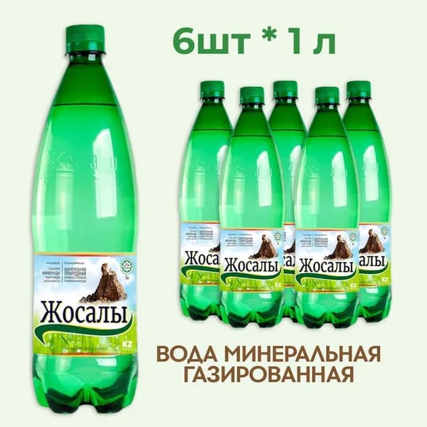 Жосалы Вода Минеральная Газированная 1000мл. 6шт
