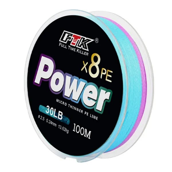 Плетеный провод X 8 PE, 1шт, 100м, 10.44кг, 0.2мм