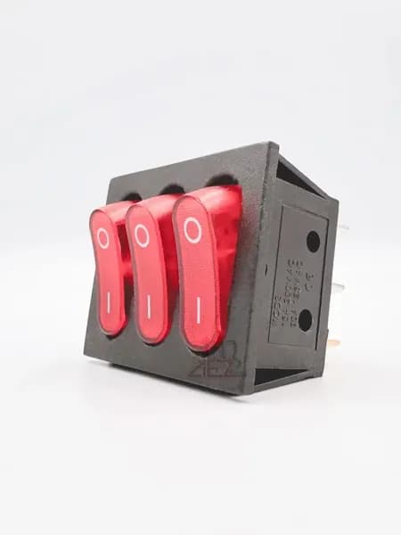 Выключатель тройной KCD3 15А, 250B/ 20А, 125B, для обогревателей и бытовой техники