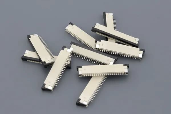 Разъем FPC Half Coverage Bottom Contact 1.0K-BX-20PWB 20 pin высота 2мм шаг 1мм 10 шт