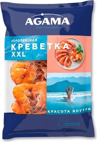 Креветки Королевские 50/60 в/м Agama, 700 г