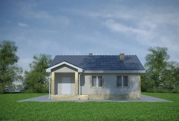 110,09 м2 - Проект для ипотеки и строительства дома 11-0049 (11,34*11,34 м, газобетонный блок 400 мм, декоративная штукатурка)