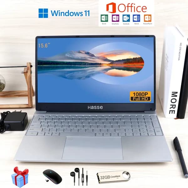 Hror N5095-Y Ноутбук 15.6", Intel Celeron N5095, RAM 16 ГБ, SSD 250 ГБ, Intel HD Graphics 620, Windows Pro, серебристый, Русская раскладка