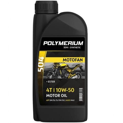 POLYMERIUM Motofan 504 10W-50 Масло моторное, Полусинтетическое, 1 л