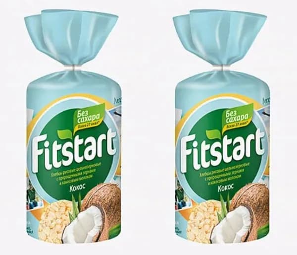 Fitstart Хлебцы Рисовые Кокос, 100 гр, 2 шт