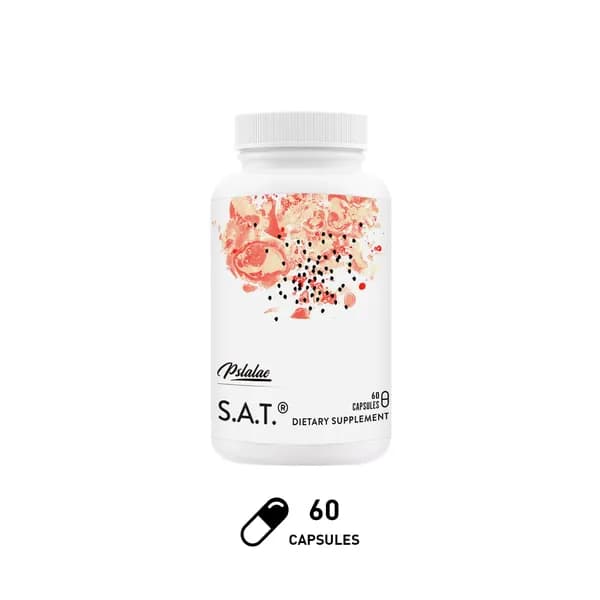 Капсулы Pslalae S.A.T. для поддержки печени - содержат силимарин, артишок и куркуму - поддержка печени, детоксикация организма и улучшение его состояния