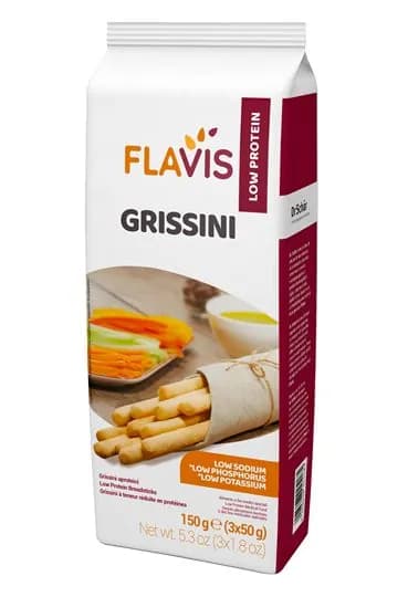 Палочки хлебные с низким содержанием белка "Grissini", т.м. FLAVIS, 150 г