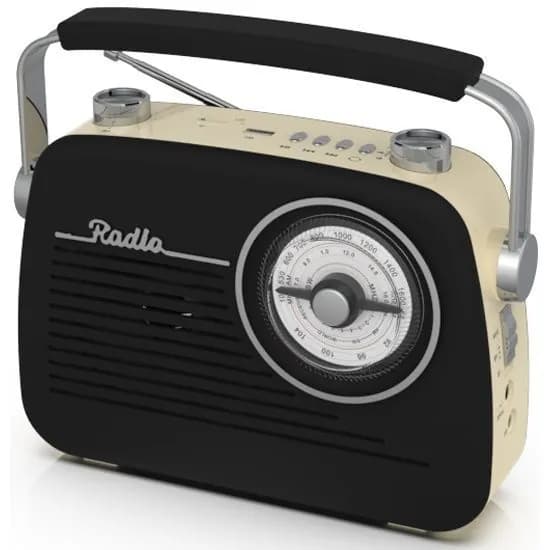 Радиоприемник RITMIX RPR-075 бежевый черный, Bluetooth , радио, USB, microSD, AUX, от сети, батарей и аккум.