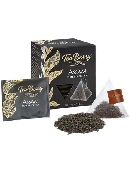 Чай в пирамидках Tea Berry Ассам, 20 шт, черный чай листовой