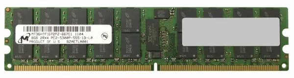 Micron Оперативная память DDR2, 667 МГц, 1 x (MT36HTF1G72PZ-667C1)