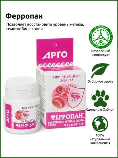Ферропан (источник железа) 20 капсул