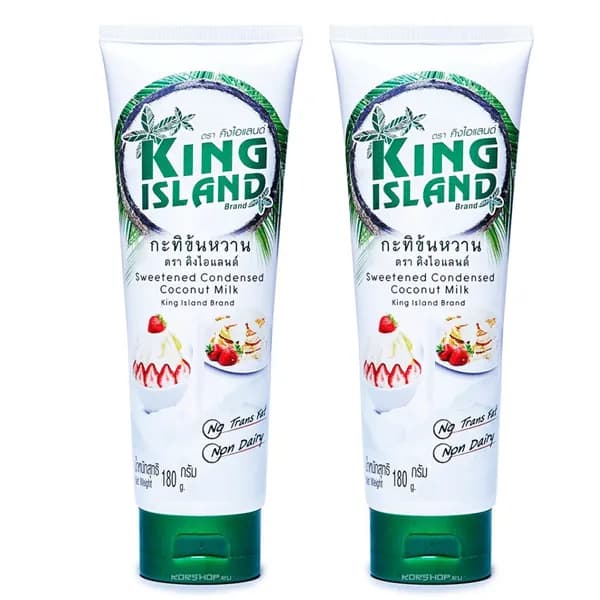 Молоко кокосовое сгущенное 180 гр KING ISLAND (2 шт. в наборе)