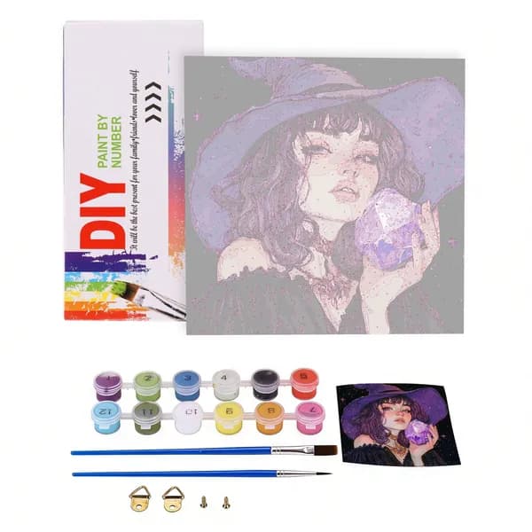 Цифровая картина Amethyst Star Witch , 40 40 см, набор для рисования без рамки